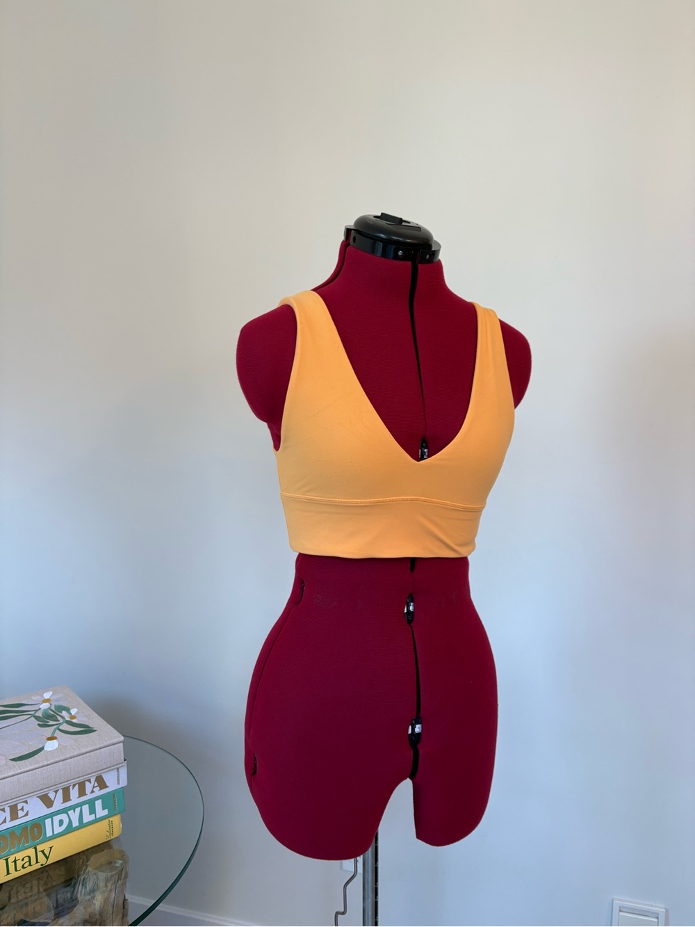 lululemon athletica Yellow V-Neck Cropped Sports Bra